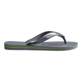 Brasil Logo Flip Flops Steel Gey