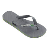 Brasil Logo Flip Flops Steel Gey