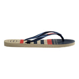 Slim Nautical Flip Flops Navy Blue